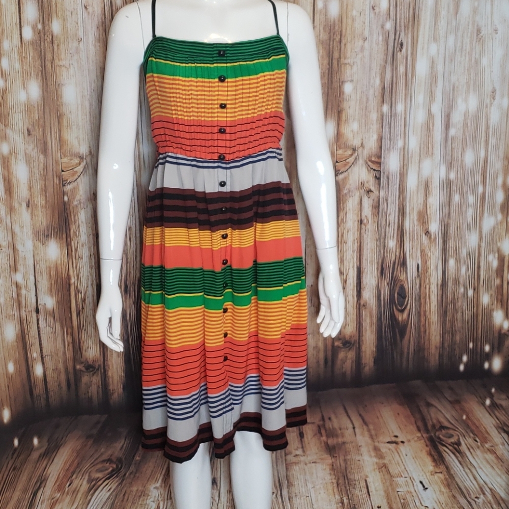 Tracy Reese striped silk sun dress